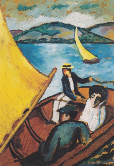 Segelboot auf dem Tegernsee von August Macke